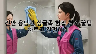 진안 용담면 싱글족, 헌집 청소 꿀팁! 빠르고 간편하게 ✨